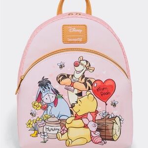 Loungefly Disney Winnie The Pooh Valentine's Day Mini Backpack NWT.